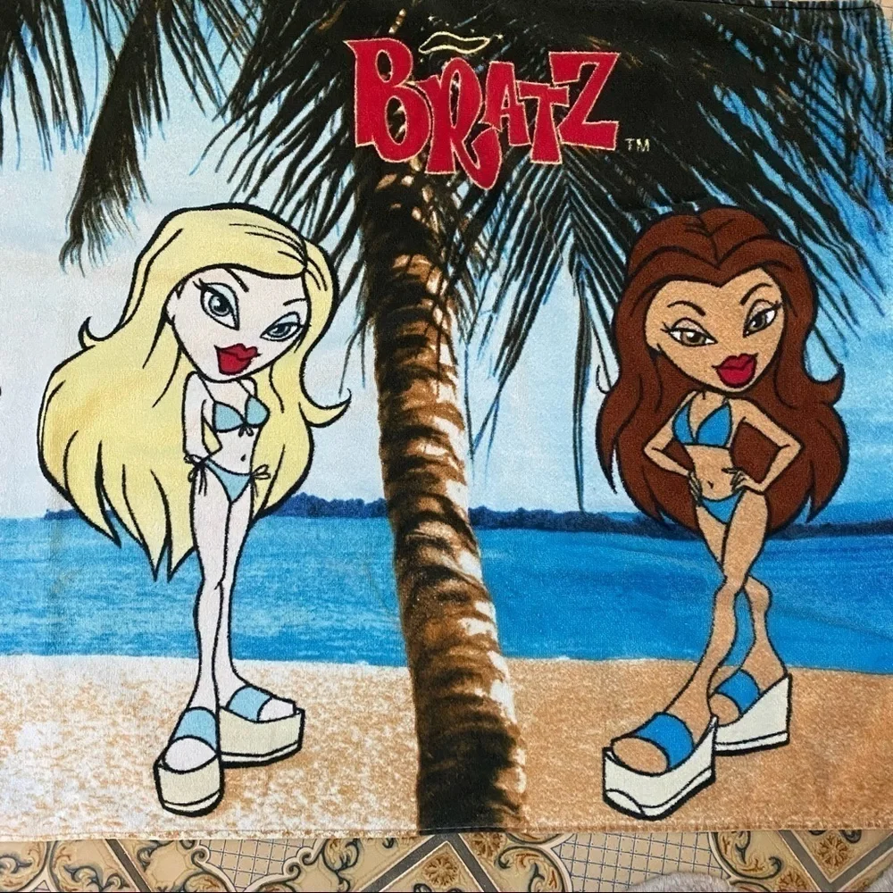 Bratz Dolls 2004 Beach Scene Beach Towel 27”x54”